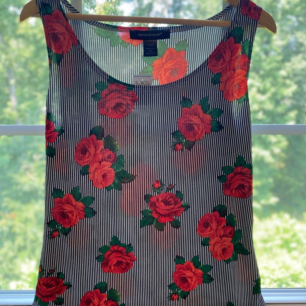 Stripe Scoop Neck Tank Top